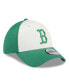 Фото #4 товара Men's White, Green Boston Red Sox 2024 St. Patrick's Day 39THIRTY Flex Fit Hat