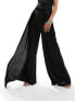 Kanya London textured satin drape trouser co-ord in black DE 34 - фото #3