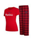 ფოტო #1 პროდუქტის Women's Red, Navy Washington Capitals Arctic T-shirt and Pajama Pants Sleep Set