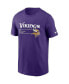 ფოტო #4 პროდუქტის Men's Purple Minnesota Vikings Division Essential T-shirt