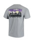 Фото #4 товара Men's Gray TCU Horned Frogs Team Comfort Colors Campus Scenery T-shirt