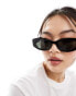 ASOS DESIGN oval sunglasses in black