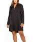 Фото #1 товара Рубашка ночного белья iCollection женская с воротником Notch Collar Oversized