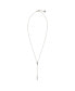 Crystal Circle Bar 25" Lariat Necklace