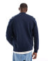 Фото #4 товара Polo Ralph Lauren icon logo double knit sweat bomber jacket in navy