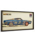 Фото #2 товара "Muscle Blue Car" Dimensional Collage Framed Graphic Art Under Glass Wall Art - 25'' x 48''