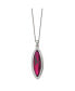 ფოტო #3 პროდუქტის Red Crystal and Preciosa Crystal Pendant Cable Chain Necklace