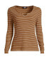 ფოტო #3 პროდუქტის Women's Lightweight Waffle Skimming Long Sleeve Notch Neck T-Shirt