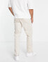 Фото #2 товара Topman straight lightly ribbed trousers in stone