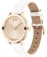 ფოტო #2 პროდუქტის Women's Bold Evolution 2.0 Swiss Quartz Off White Leather Watch 34mm