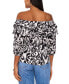 Women's Printed Tiered-Ruffle Off-The-Shoulder Top