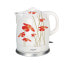 Фото #4 товара Электрический чайник Mellerware Feel-Maestro MR-066-RED FLOWERS - 1.5 L - 1200 W - Красный - Белый - Керамика