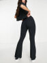 Фото #4 товара Nike rib jersey flare trousers in black