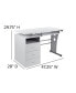 Фото #9 товара Desk With Three Drawer Single Pedestal And Pull-Out Keyboard Tray