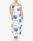 ფოტო #1 პროდუქტის Plus Size Floral Strap Maxi Dress