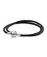 Фото #1 товара Браслет Pandora Sterling Silver Double Leather