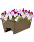 HC Companies SPX24DBE21 Plastic Deck Rail Planter Box Chocolate - 24in