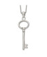 Фото #1 товара Stainless Steel Polished Key Pendant on a Box Chain Necklace