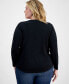 Фото #2 товара Plus Size Long-Sleeve Top, Created for Macy's