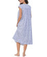 Women's Printed Cap-Sleeve Midi Nightgown