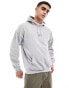 Фото #3 товара ASOS DESIGN oversized hoodie with text prints in grey marl