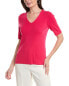 Фото #1 товара Anne Klein Half Sleeve V-Neck Top Women's Pink Xs