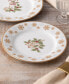 Фото #7 товара Holly Berry Gold Set of 4 Assorted Appetizer Plates, 6-1/4"