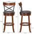 Фото #3 товара Set of 2 Bar Stools Swivel 29.5'' Dining Bar Chairs