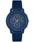 ფოტო #1 პროდუქტის Men's L 12.12. Chrono Blue Silicone Strap Watch 43mm