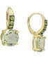 ფოტო #1 პროდუქტის Green Quartz (11-5/8 ct. t.w.) & Peridot (3/4 ct. t.w.) Leverback Drop Earrings in 18k Gold-Plated Sterling Silver