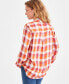 Women's Plaid Button-Front Perfect Shirt, Created for Macy's