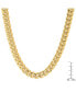 Men's 18k gold Plated Stainless Steel 24" Miami Cuban Link Chain with 10mm Box Clasp Necklaces