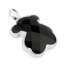 Фото #3 товара Bold silver teddy bear pendant with onyx Icon Color 1000146000