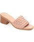 ფოტო #1 პროდუქტის Women's Fylicia Woven Block Heel Slide Sandals