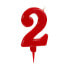 Вуаль День рождения Красный Номера 2 (12 штук)