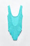 TEXTURED STRETCH SWIMSUIT