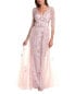 Фото #1 товара Teri Jon By Rickie Freeman Tulle Gown Women's Pink 10