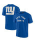 Фото #1 товара Men's and Women's Royal New York Giants Super Soft Short Sleeve T-shirt