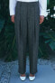 ZW COLLECTION 100% WOOL TEXTURED TROUSERS