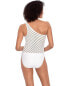 Фото #2 товара Lauren Ralph Lauren 297833 Ottoman Mesh One Shoulder One-Piece White Size 10