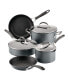 Фото #1 товара A1 Series ScratchDefense Aluminum Nonstick 8 Piece Pots and Pans Cookware Set