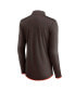 Women's Brown Cleveland Browns Worth the Drive Quarter-Zip Top
