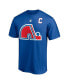 Фото #3 товара Men's Peter Forsberg Blue Quebec Nordiques Authentic Stack Retired Player Nickname and Number T-shirt