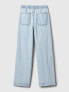 Фото #8 товара Wide-Leg Denim Pull-On Pants