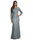 Фото #1 товара Women's Long Sleeve Lace Dress With Lace Appliques