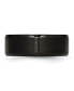 Stainless Steel Brushed Black IP-plated 8mm Edge Band Ring