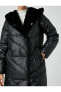 Пальто Koton Hooded Plush Coat
