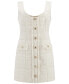 Фото #4 товара Women's Tosca Tweed Button-Accent Mini Dress