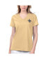 ფოტო #1 პროდუქტის Women's Gold New Orleans Saints Game Time V-Neck T-shirt