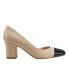 ფოტო #2 პროდუქტის Women's Laynier Almond Toe Side D'Orsay Block Heel Pumps